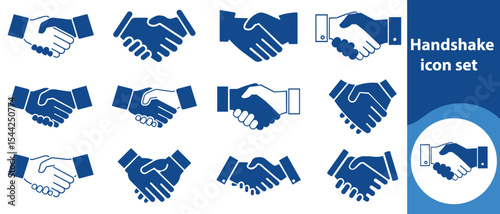 Handshake icon set, financial icons, handshake, enterprise, financial, payment, black silhouette, dollar, trade, corporate finance, banking, dollar, economic deal and more