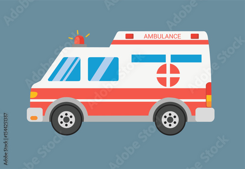 Emergency medical service vehicle Ambulance car vector template Vector image ambulance