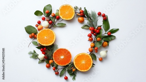Vibrant citrus and berry wreath