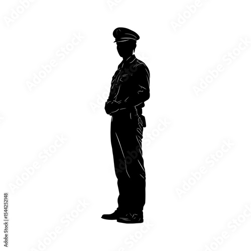 Police Silhouette Vector