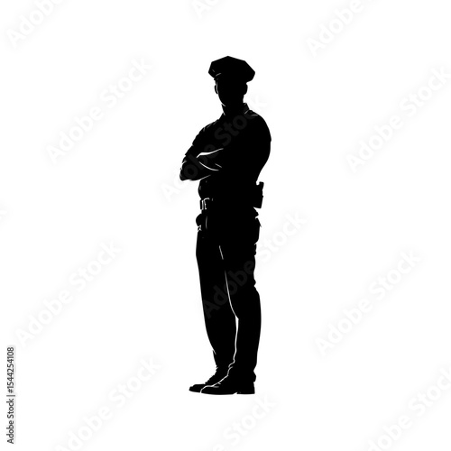 Police Silhouette Vector