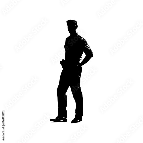 Police Silhouette Vector