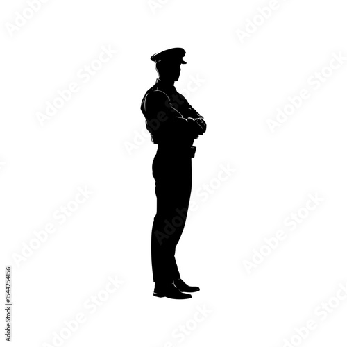 Police Silhouette Vector