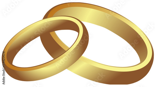 two gold wedding rings