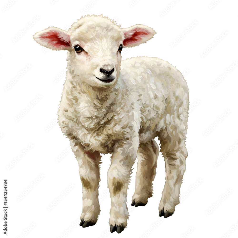 Fototapeta premium sheep isolated on white