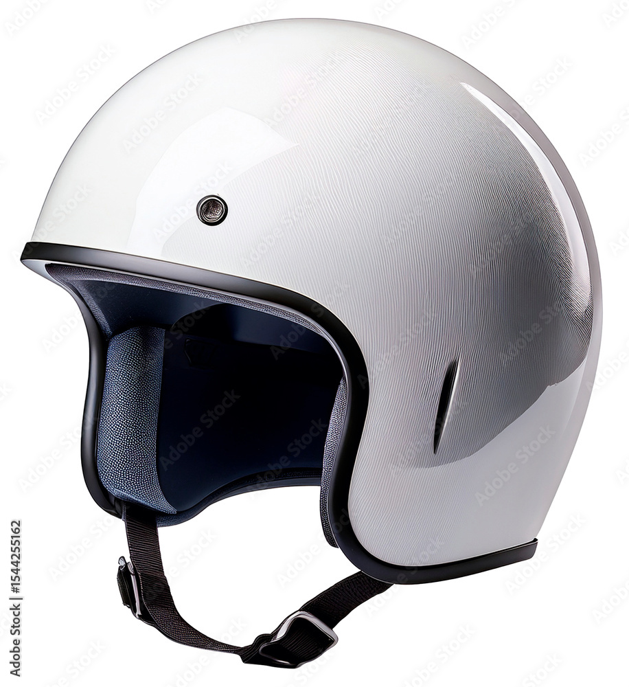 Fototapeta premium white half helmet isolated on white background