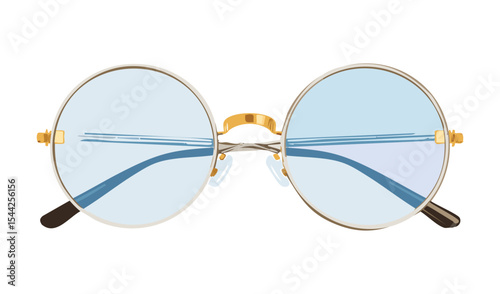 Vintage Spectacles Stylish Round Frames Graphic