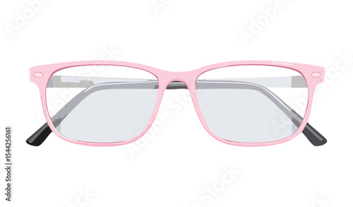Stylish Pink Eyeglasses Fashionable Vision Accessory
