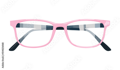 Pink Fashion Eyeglasses Light Tint Vision