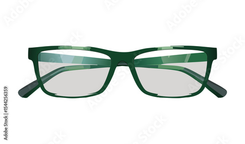 Green Fashion Eyeglasses Clear Lens Vision