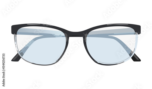Black Eyeglasses Clear Lens Vision Accessory