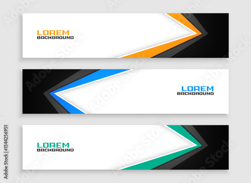 modern wide web corporate slider template in collection of three