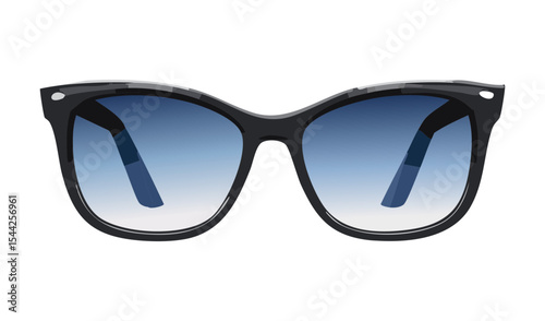 Modern Black Eyewear Blue Gradient