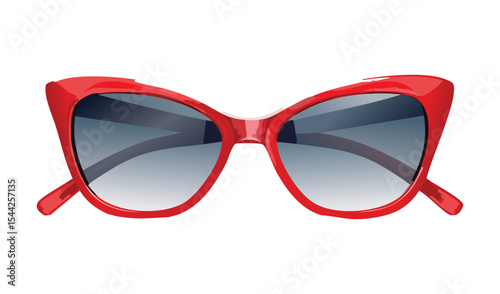 Vibrant Red Gradient Sunglasses Fashion