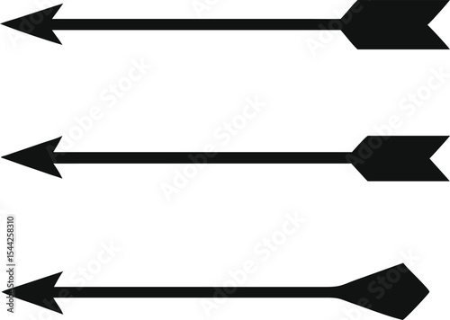 Arrow for bow set. Vector illustration