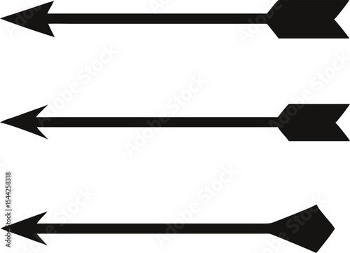 Arrow for bow set. Vector illustration
