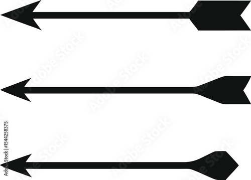 Arrow for bow set. Vector illustration