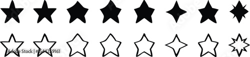 Star icons collection. Vector illustration