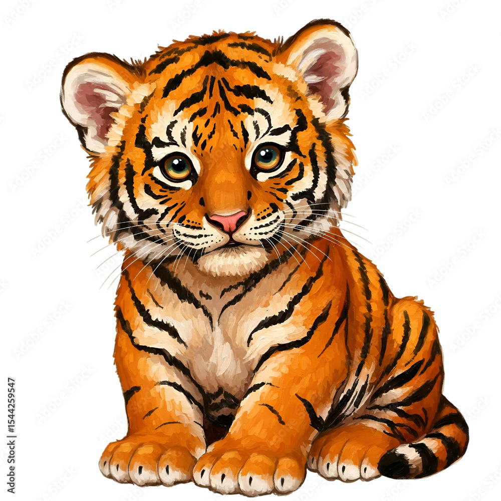 Obraz premium tiger on white background