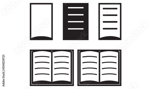 Set of books icon vector