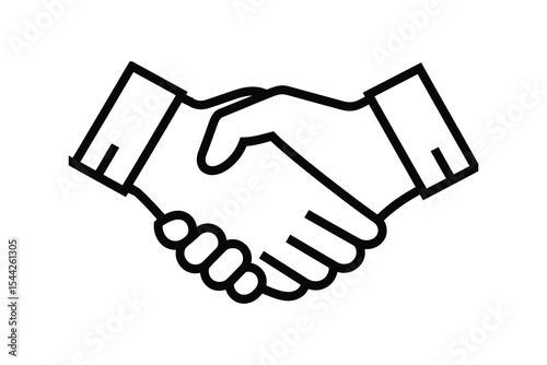 Minimal handshake vector symbol for collaboration and success

