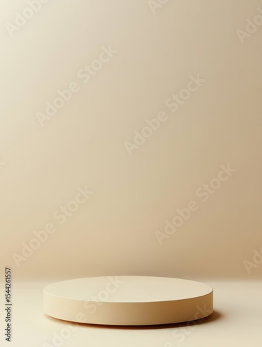 flawless picture of empty podium for product display minimal beige scene background  high detail  8k
