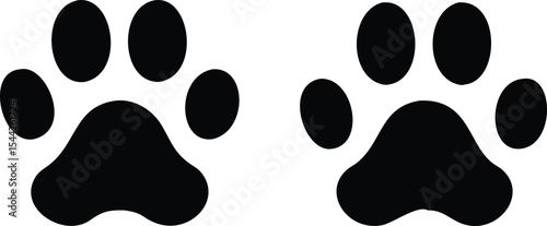 Paw print. Paw icon. Dog paw. Vector illustration.