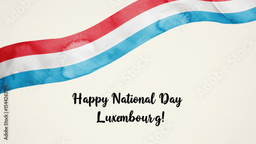 Happy National Day Luxembourg. Greeting card with a watercolor flag design and copy space. Luxembourgish National Day Free Download Happy National Day Luxembourg. Greeting card with a watercolor flag design and copy space. Luxembourgish National Day - GFXLoad