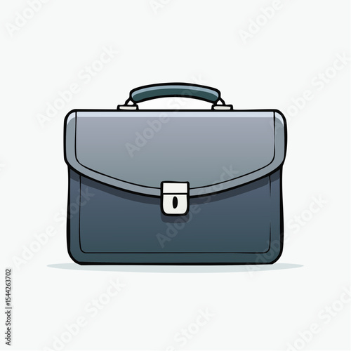 Dark Grey Briefcase Illustration