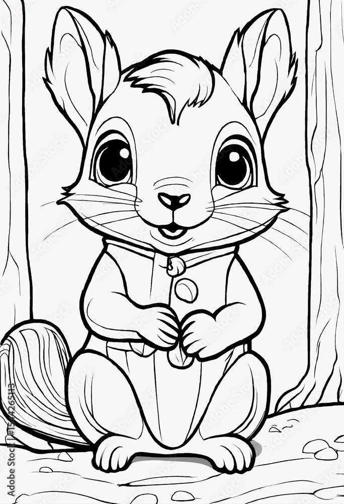 Fototapeta premium squirrel on a tree