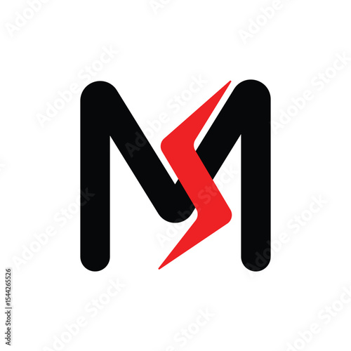 letter m power logo,