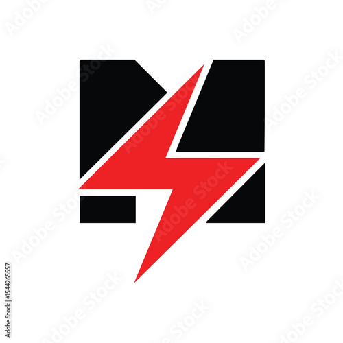 letter m power logo,
