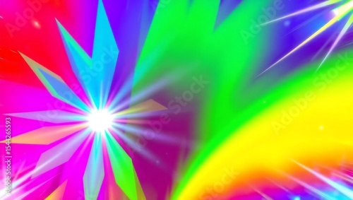 Vibrant abstract spectrum background with light burst