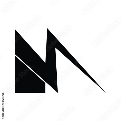 letter m power logo,