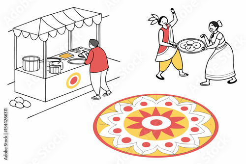 Cultural Strokes: Pohela Boishakh Sketches