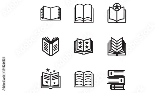 Print Book set illustration