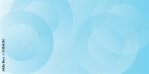 Minimalist banner background, pastel colorful, Light Blue gradations. Circle effect style geometric, abstract background. Vector Illustration