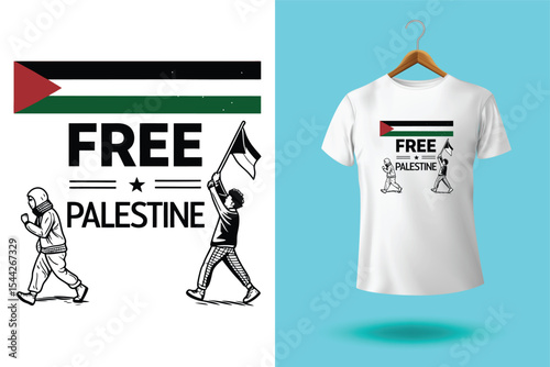 political t shirt design free Palestine