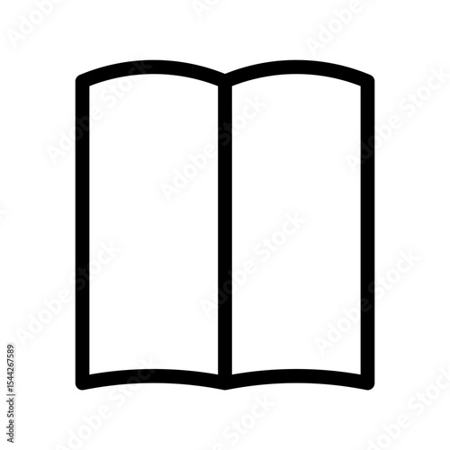 open book line icon