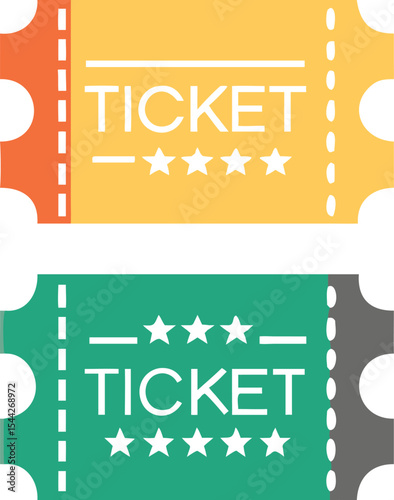 Simple ticket icon. Vector illustration