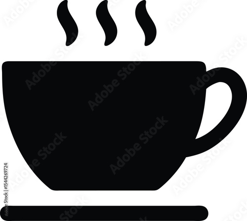 Coffee cup icon. Hot drink sign. Vector