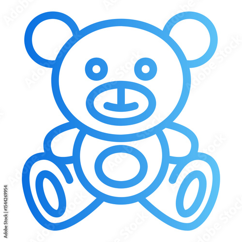 teddy bear Gradient icon