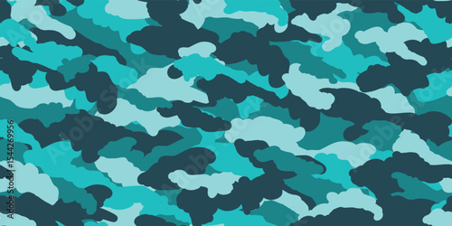 Camouflage background. Seamless pattern.Vector. 迷彩パターン テクスチャ 背景素材