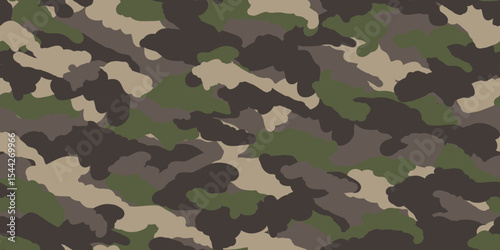 Camouflage background. Seamless pattern.Vector. 迷彩パターン テクスチャ 背景素材