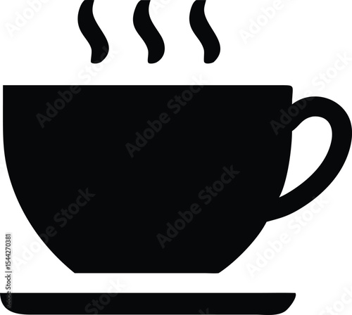 Coffee cup icon. Hot drink sign. Vector