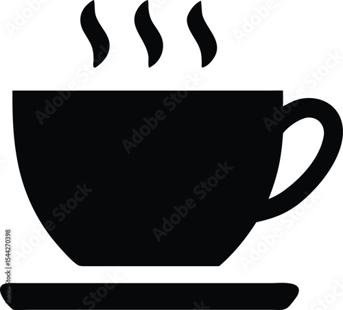 Coffee cup icon. Hot drink sign. Vector