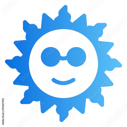 happy sun Gradient icon