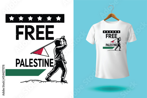 political t shirt design free Palestine