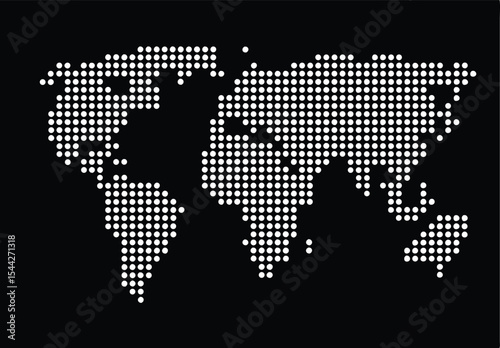 World map simple illustration. Vector