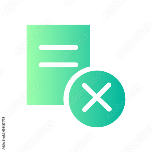 delete file gradient icon